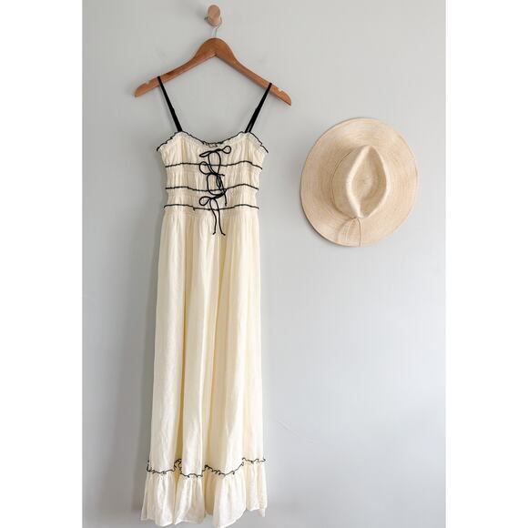 Jessica Simpson Dresses & Skirts - Jessica Simpson | NWT | Lightweight Maxi Dress Bow Accents Cream Black | Sz S